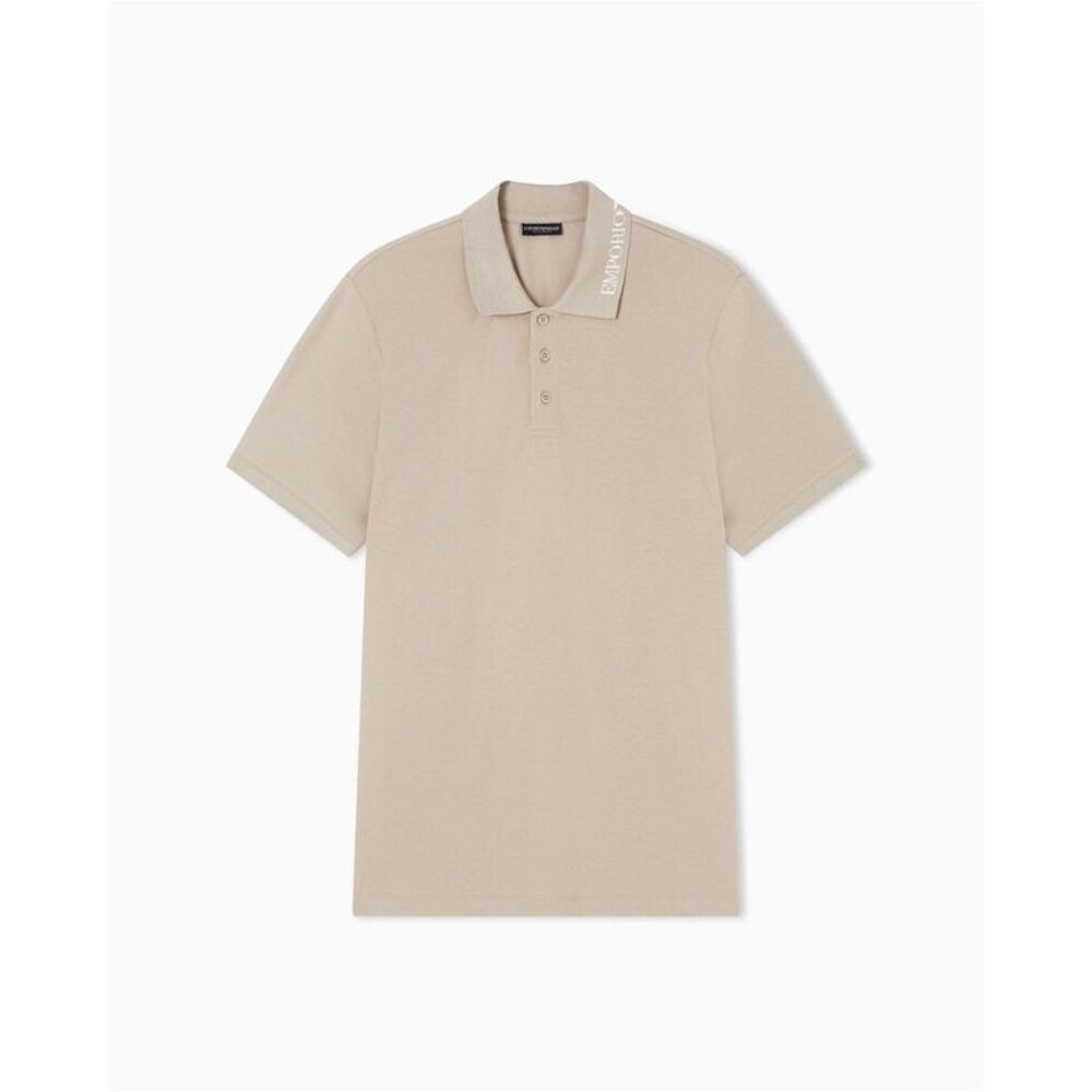 Emporio Armani EA7 Mens Short-Sleeved Polo Shirt / Taupe